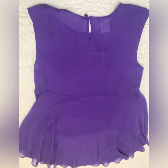 Oscar de la Renta Silk Hi Low Tunic Blouse - Picture 7 of 12